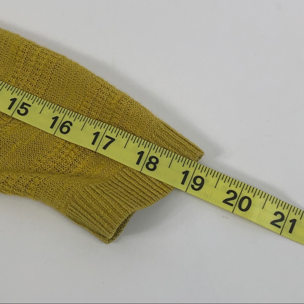 Anthropologie Shirred Collar Yellow Cardigan S - Picture 8 of 8